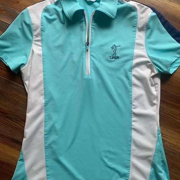 LPGA Turquoise and White Polo Shirt Women’s Small Callaway LPGA Golf Shirt - Picture 2 of 9
